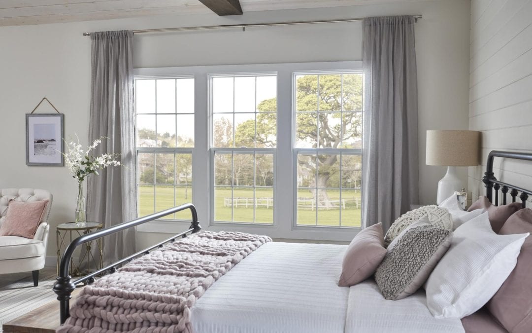 Paradigm’s double-hung window overlooking gorgeous countryside pastures